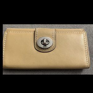 Coach tan leather wallet
